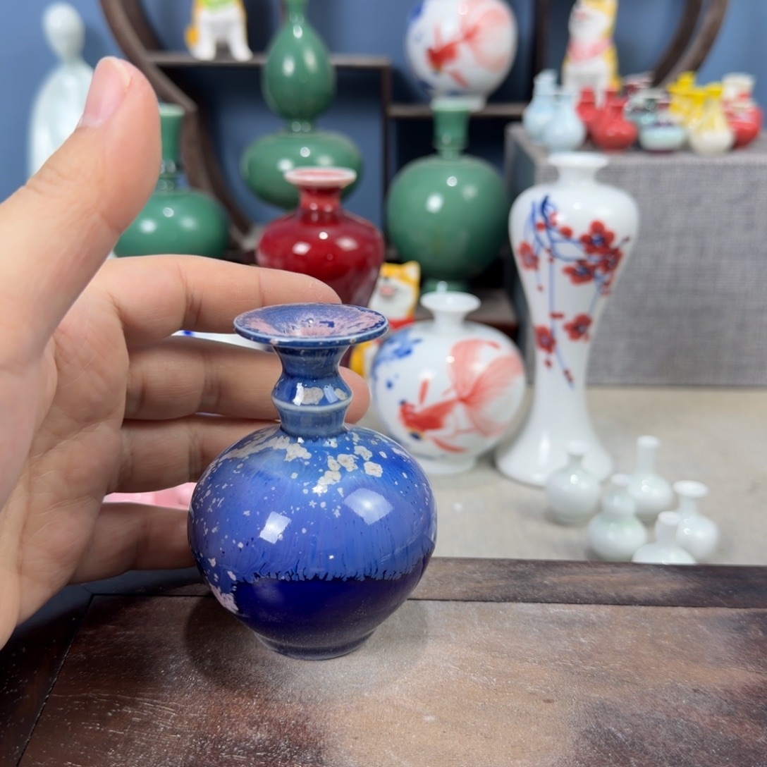 陶瓷手工小花器摆件