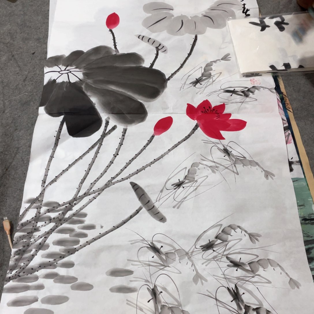 国画国画作品画心一张