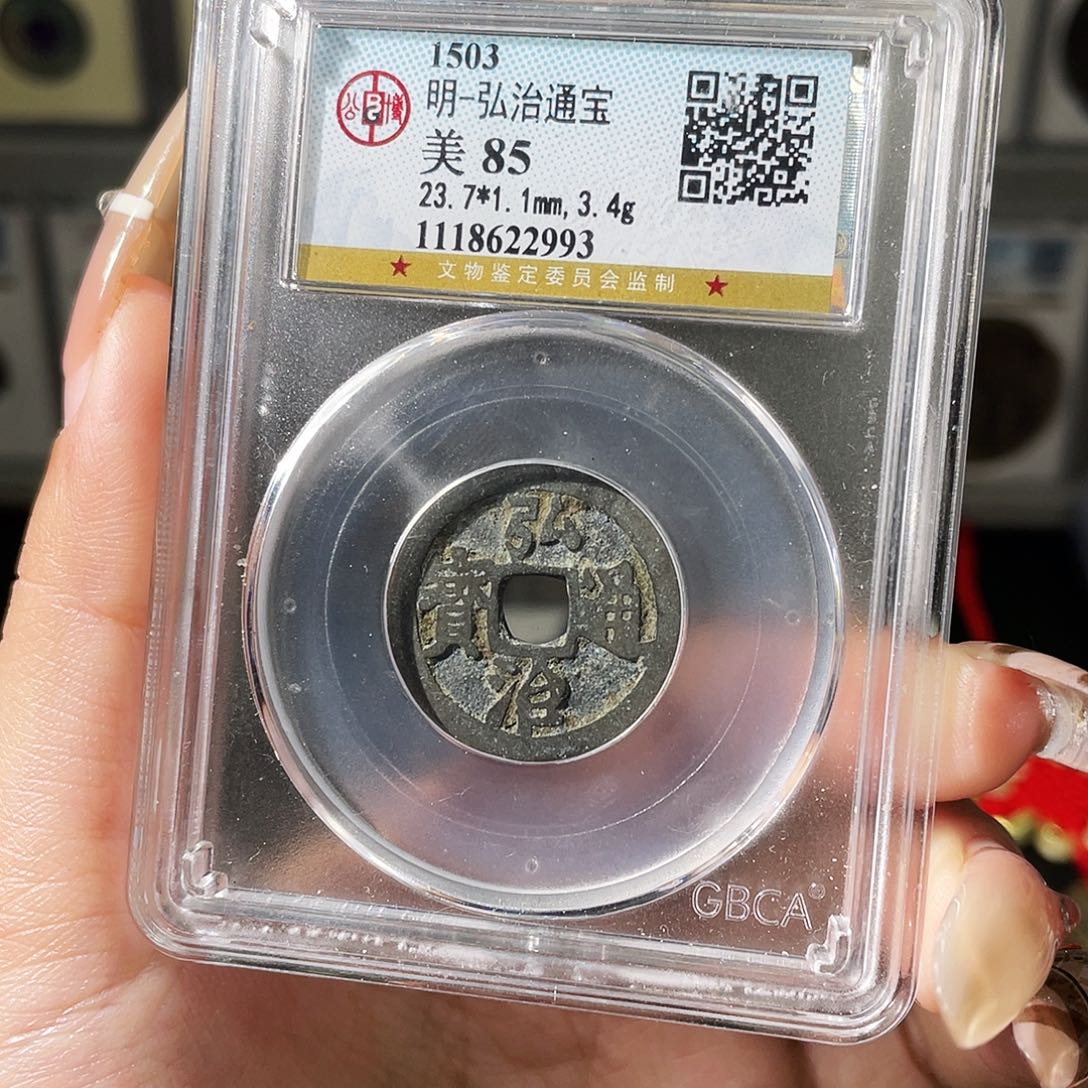 _***子铜夏夏，弘治通宝，评级码2993