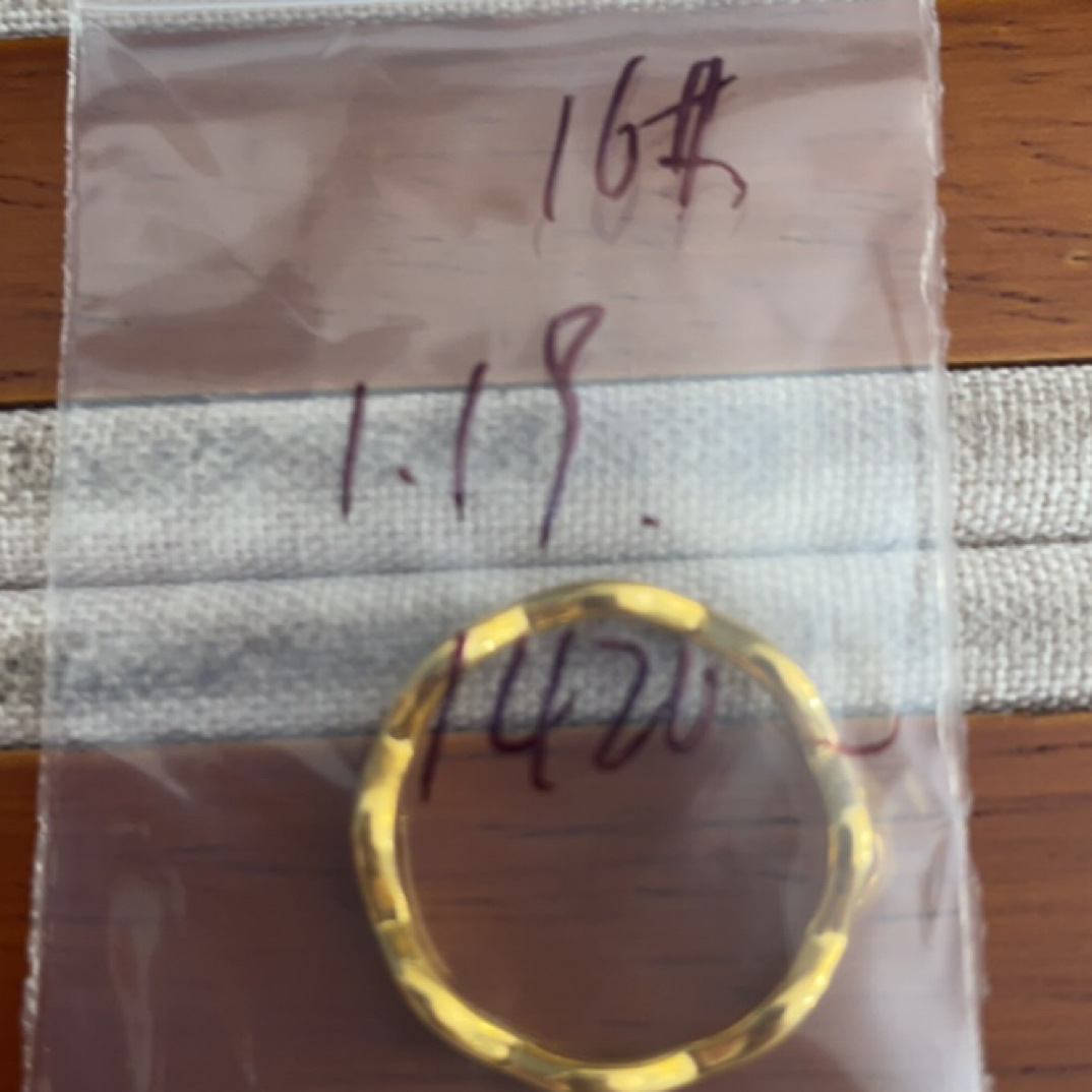克重1.19 16号 波浪戒指 足金999