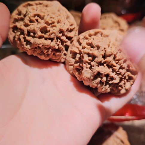 亳***生吊坠文玩核桃50龙鼎管帽