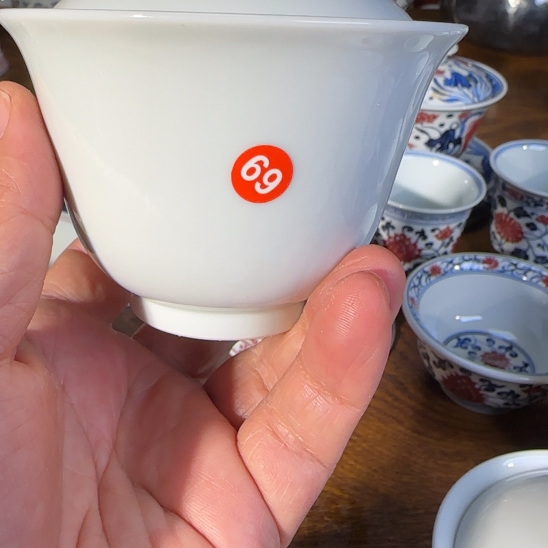 景德镇原矿釉里红茶具