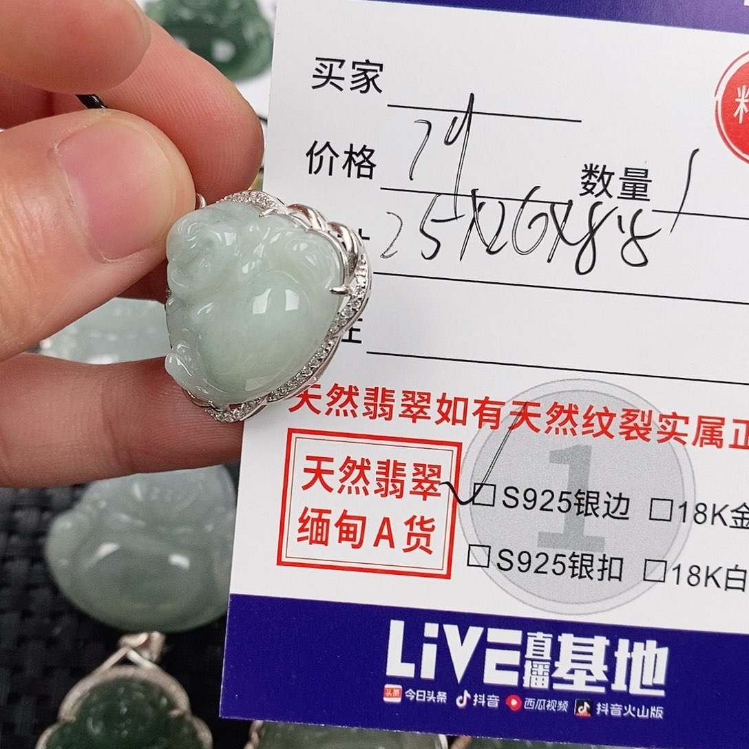 翡翠银S925镶嵌颈饰