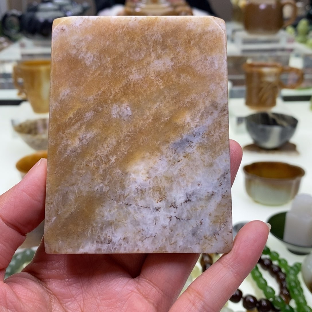 和田玉杯垫未镶嵌