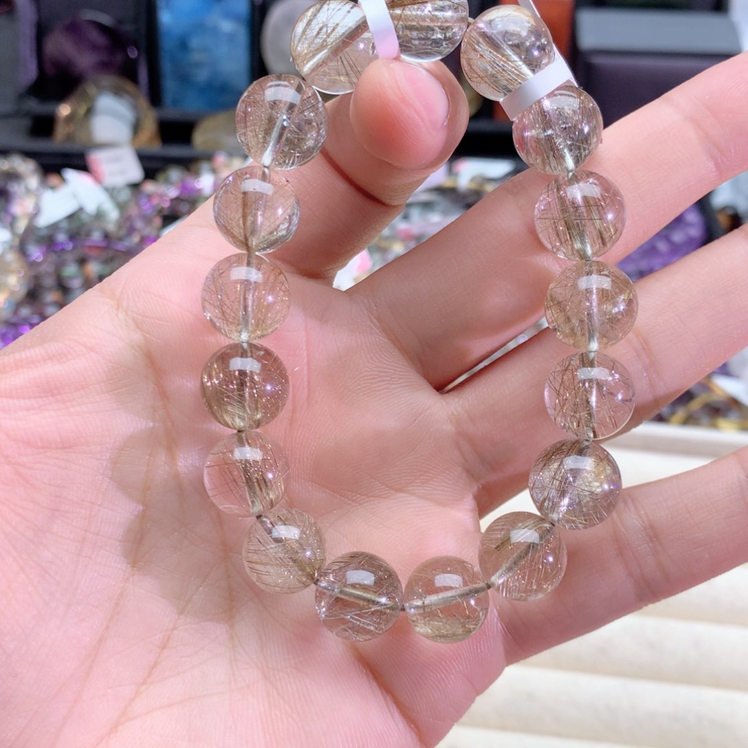 不***错水晶手链未镶嵌魔鬼发晶手链12+