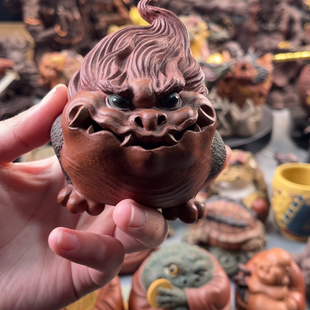 紫砂茶宠子夜红红火火