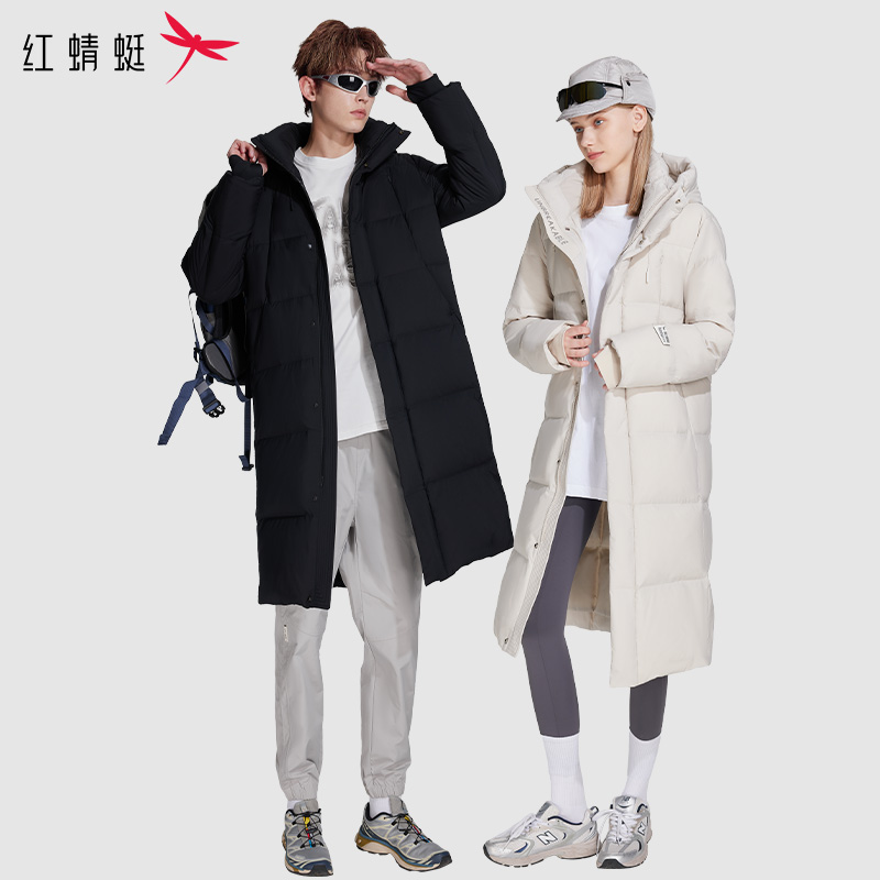 【仁汇优品X】红蜻蜓 冬季新款双轨巡航保暖面包长款羽绒服