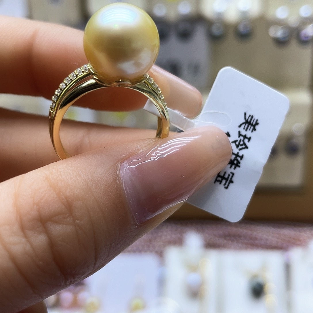 海水珍珠戒指银S925镶嵌