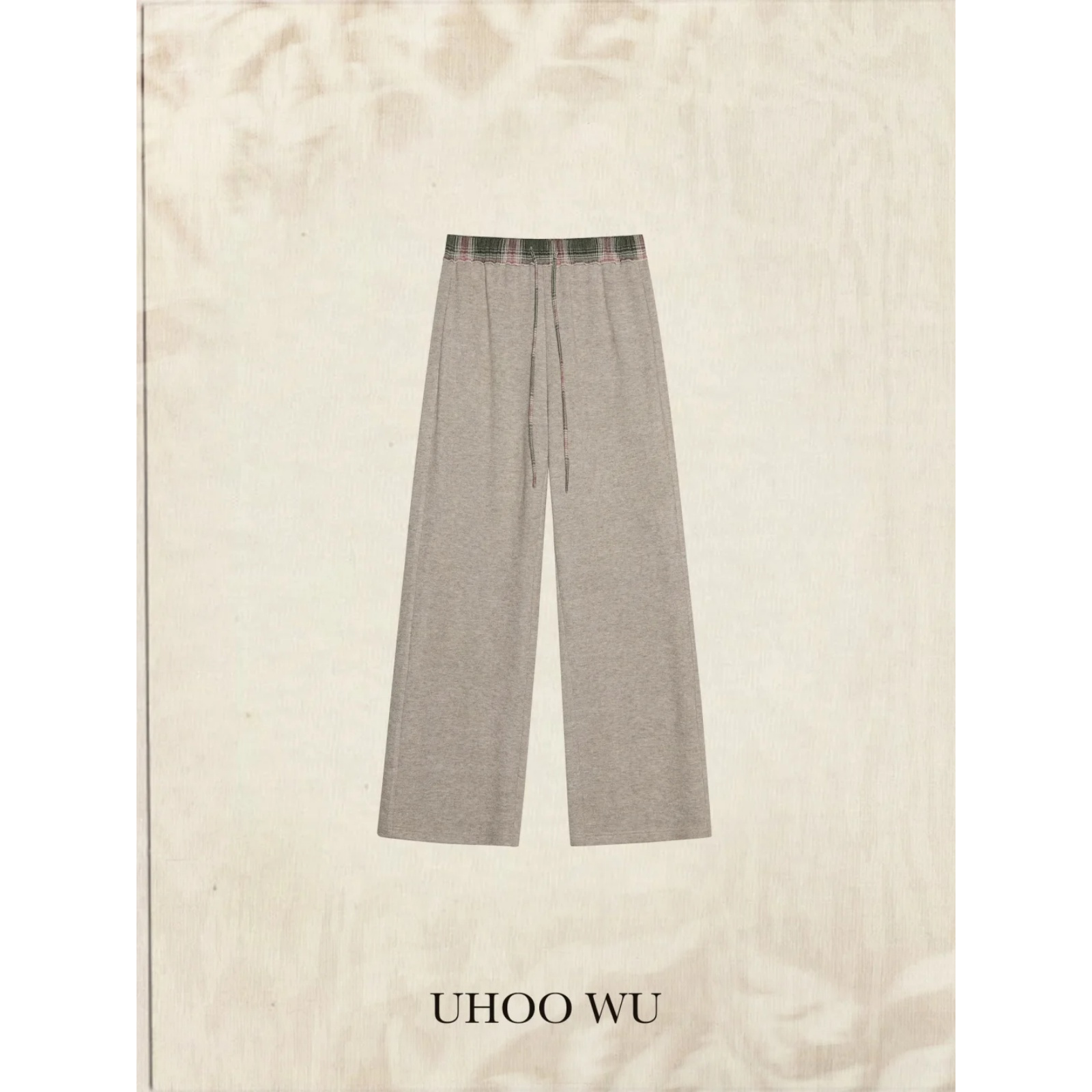 ReneRiva买手店 UHOO WU 格子腰头拼接卫裤
