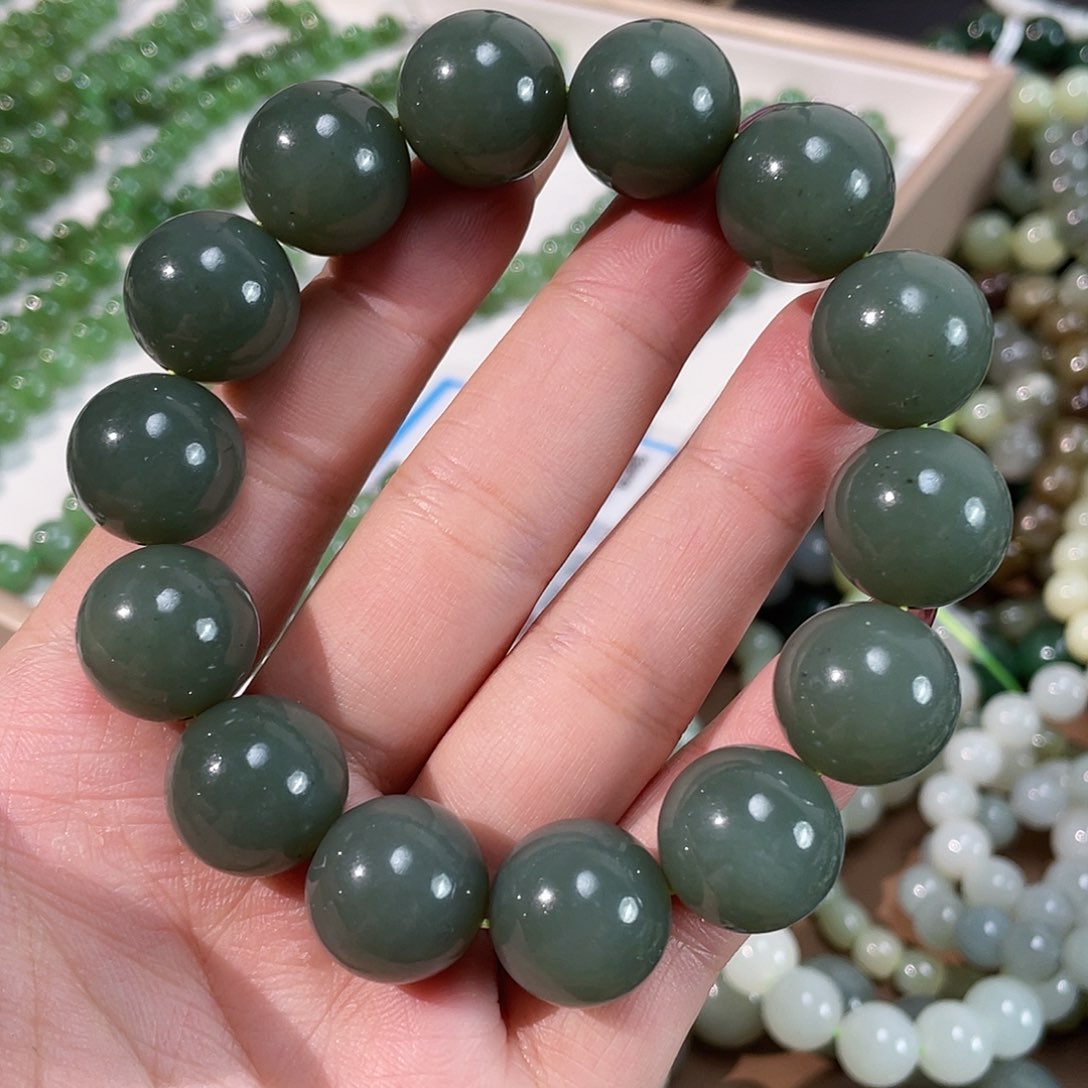 和田玉手链未镶嵌16