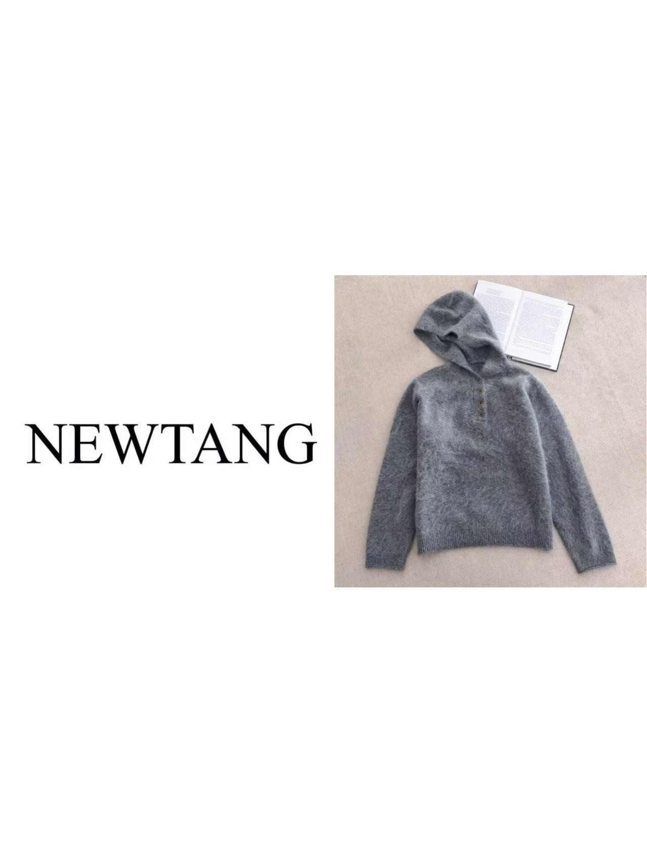 【拉绒帽衫】1213 100%羊毛毛衣帽衫女新款高级感长袖软糯针织上衣