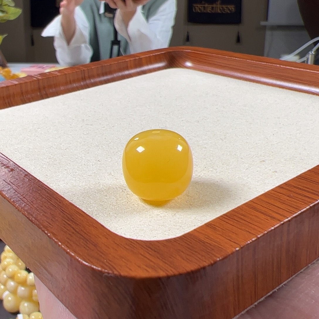 裸石蜜蜡未镶嵌16.4mm焦皮鸡油黄浓蜡老型tt