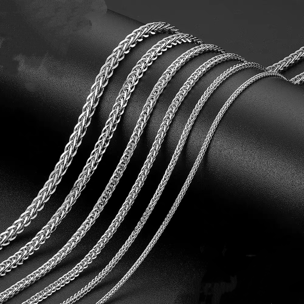 链子足银 足银999肖邦项链简约饰品正品纯银实心百搭款（铂金颜色）