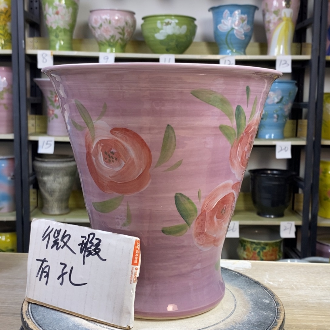 景德镇手工手绘陶瓷花盆