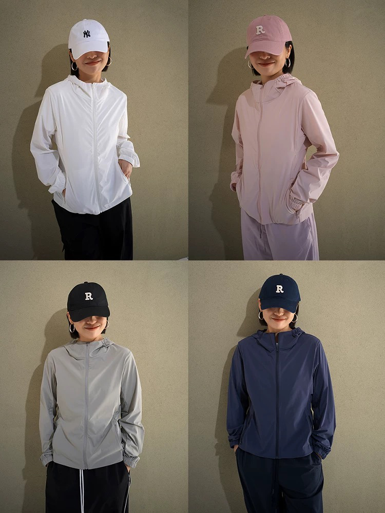 27625欧货高货超轻薄显瘦男女同款防晒衫衣长65