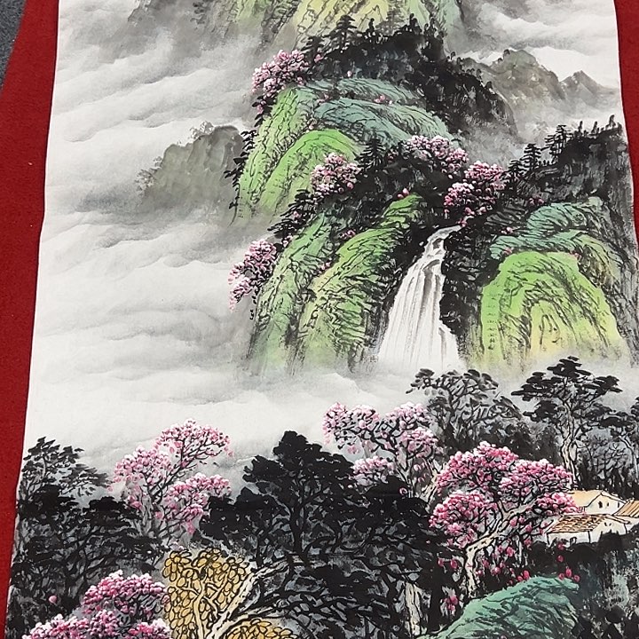 竖款晚上好呀……山水作品看看吧……