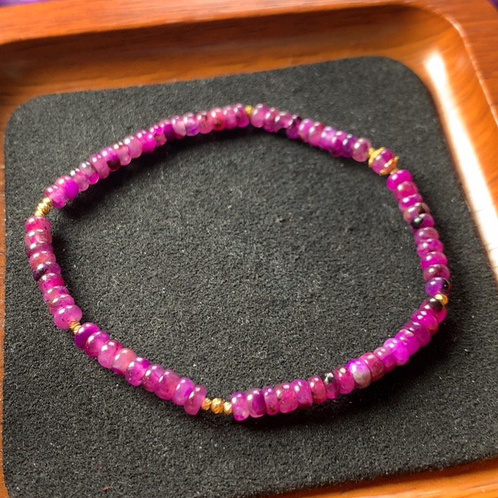 苏纪石（舒俱来）手链18K金镶嵌