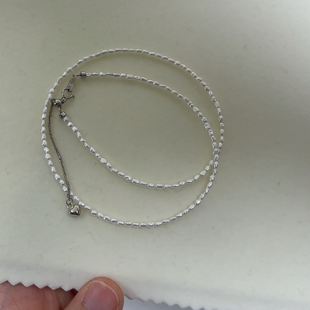 淡水珍珠项链银S925镶嵌