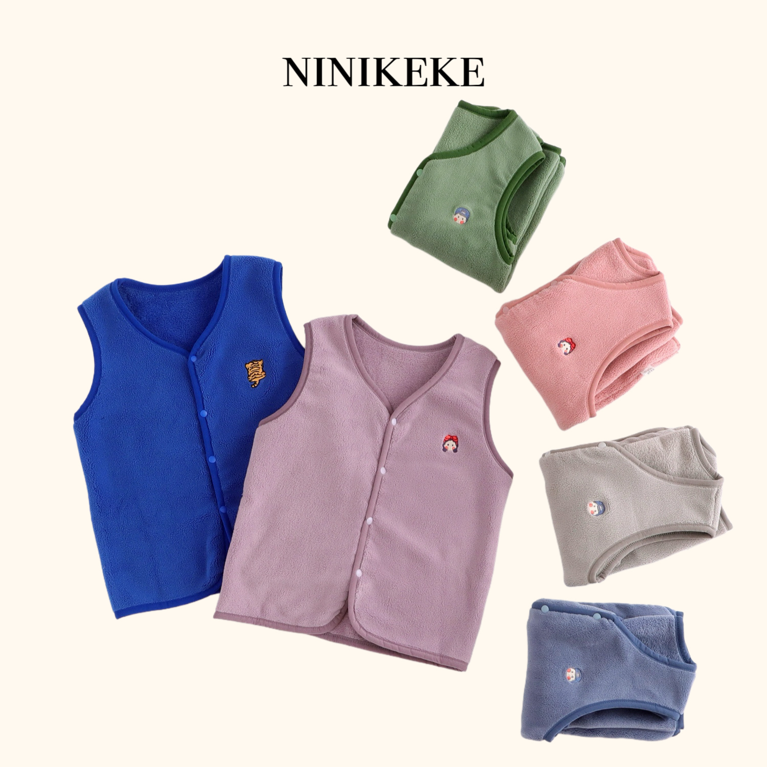 【妮妮珂珂】春款儿童加厚摇粒绒马夹保暖冬季马甲外穿保暖