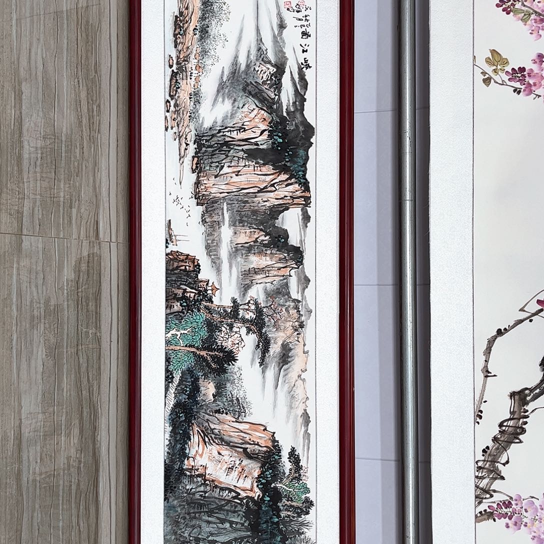 国画书画作品带框163×48