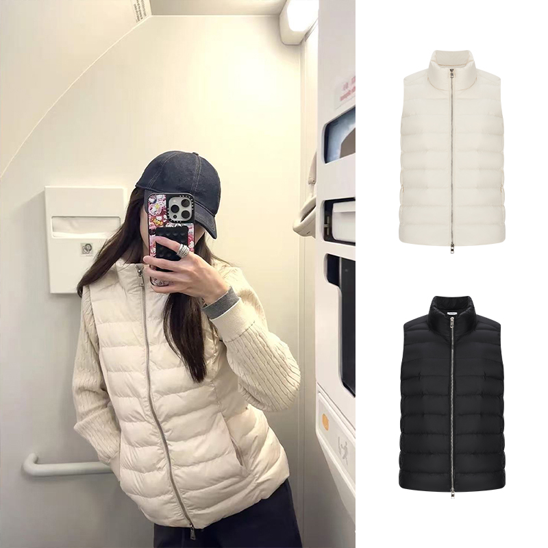 Moses Queen/魔西女王轻薄立领棉服马甲背心女秋冬装坎肩无袖外套