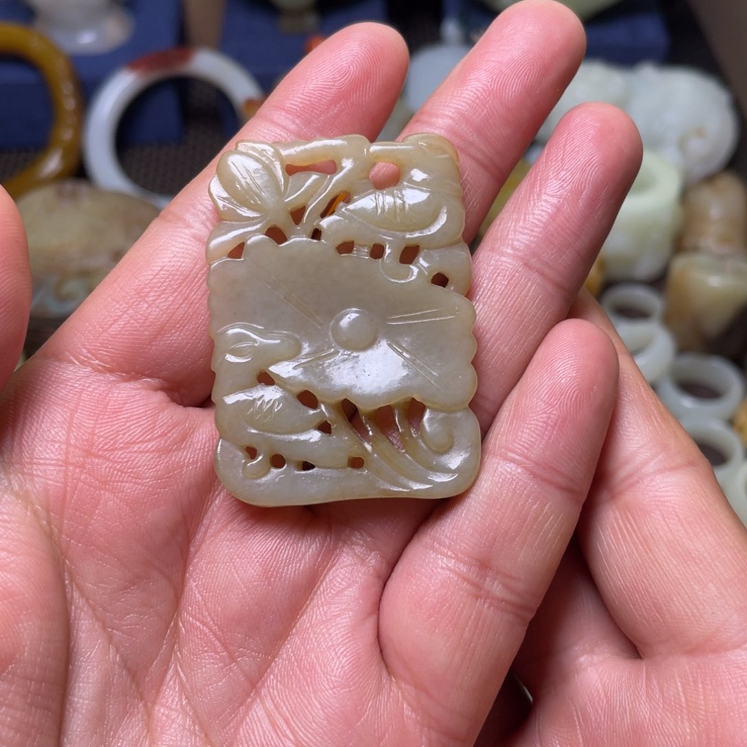 【闪购商品】和田玉挂件银S925镶嵌C****D