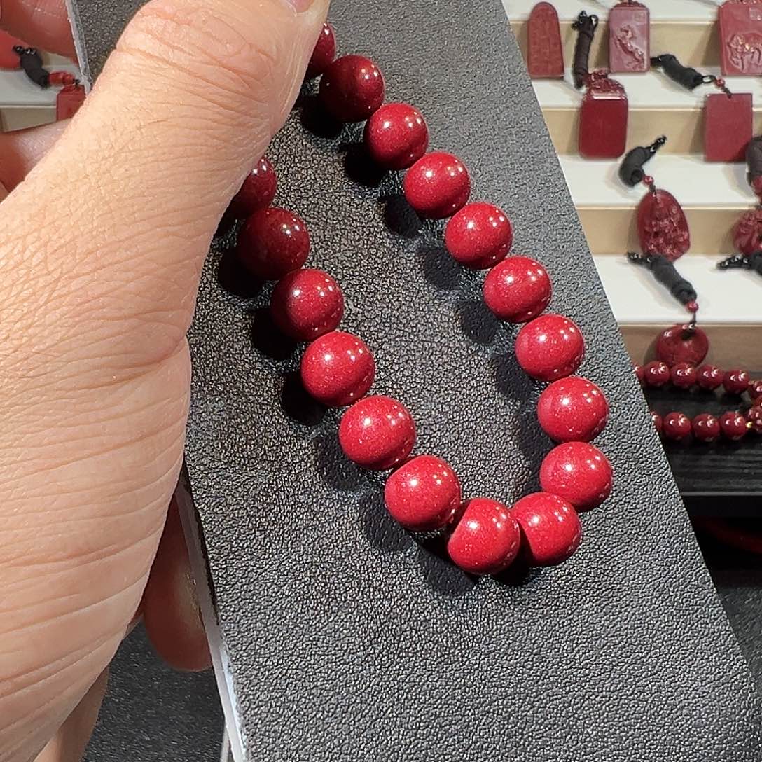 天然辰砂紫紫金砂10mm