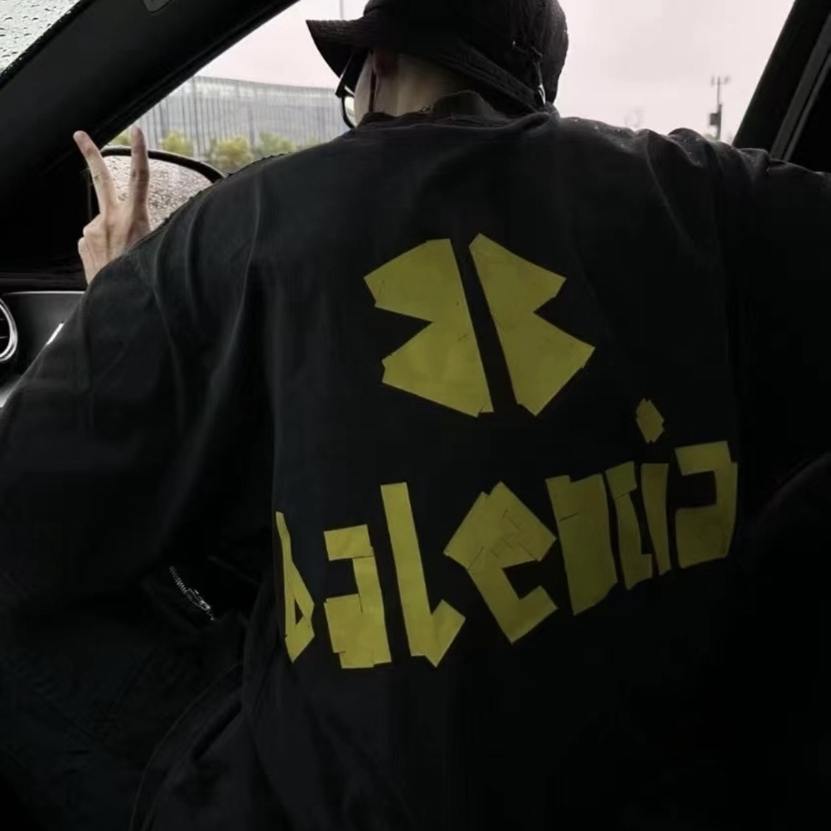 B双面胶带水洗做旧短袖高克重男女同款