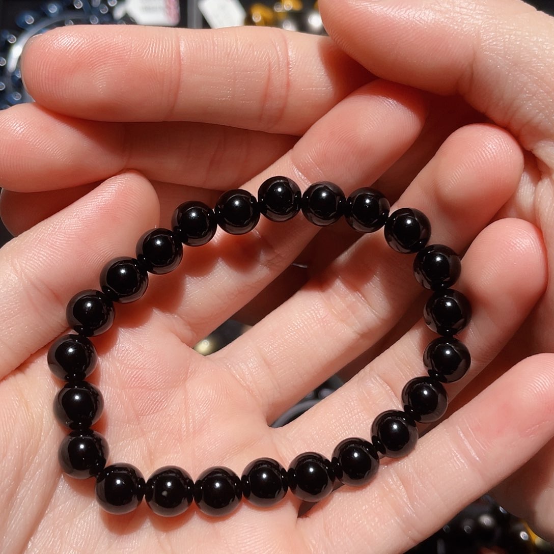 黑曜岩手链未镶嵌V*b