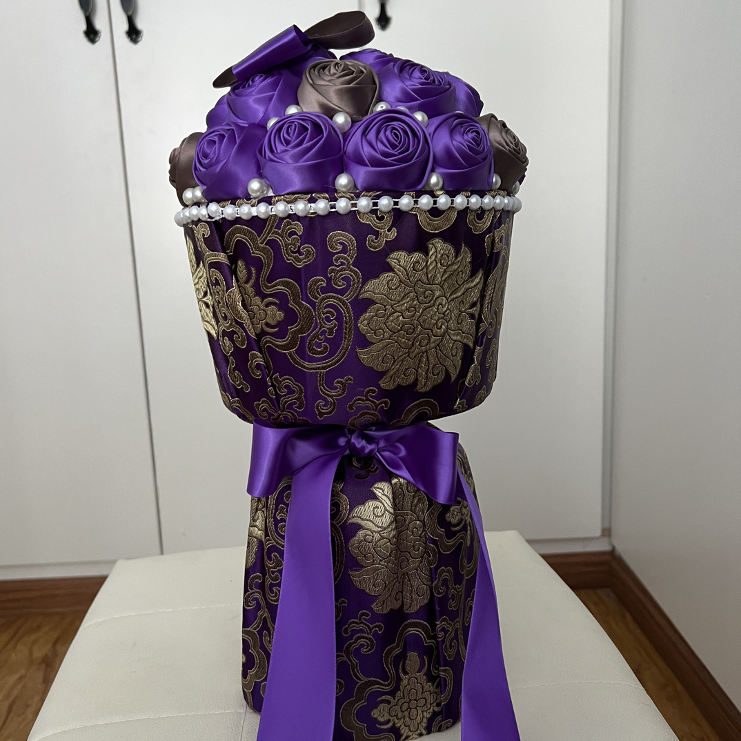 藏式手工永生花花束精致设计纯黄色系供佛佳选