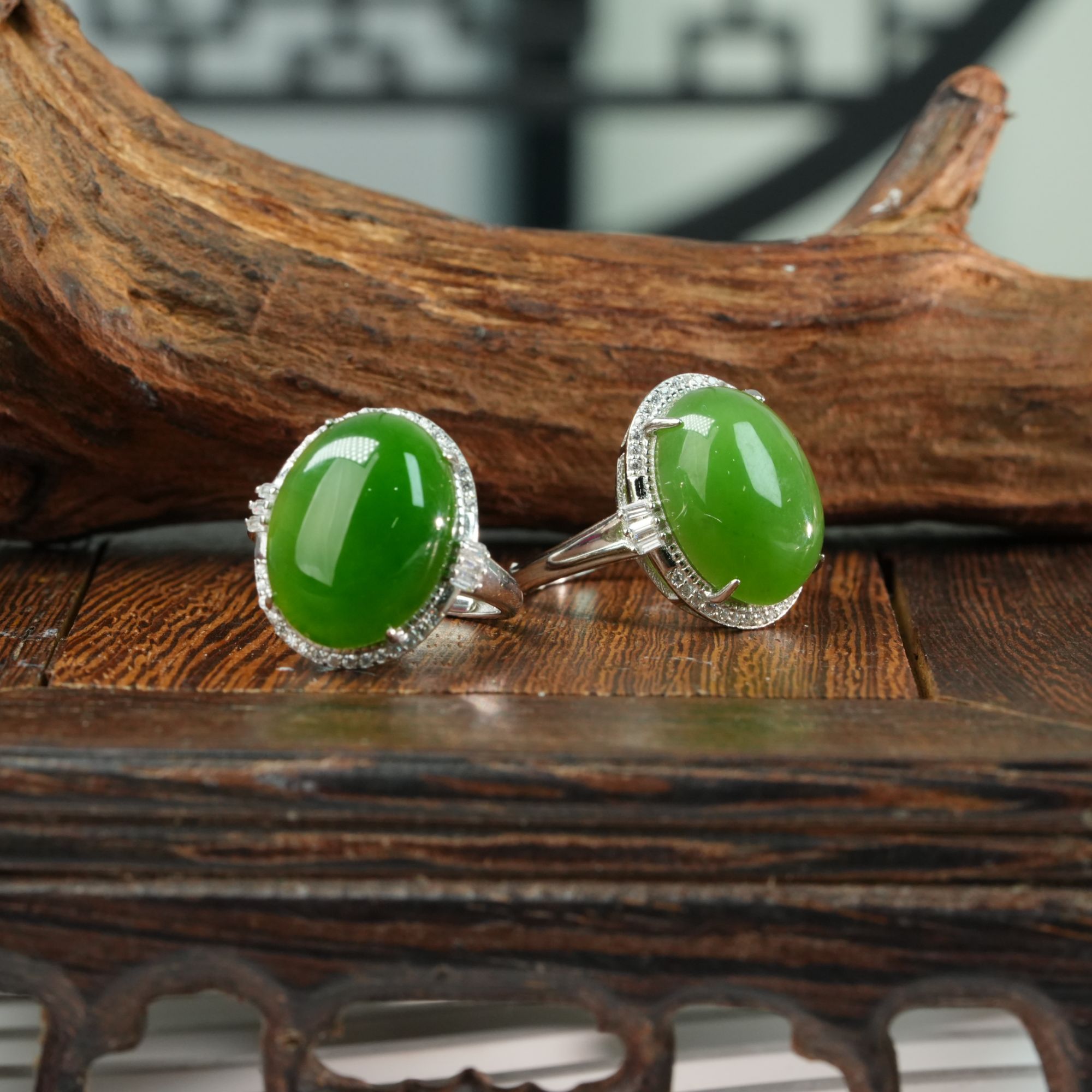 【小北好物】S925银和田玉戒指约12*16mm【多样性发一件】QH10X684