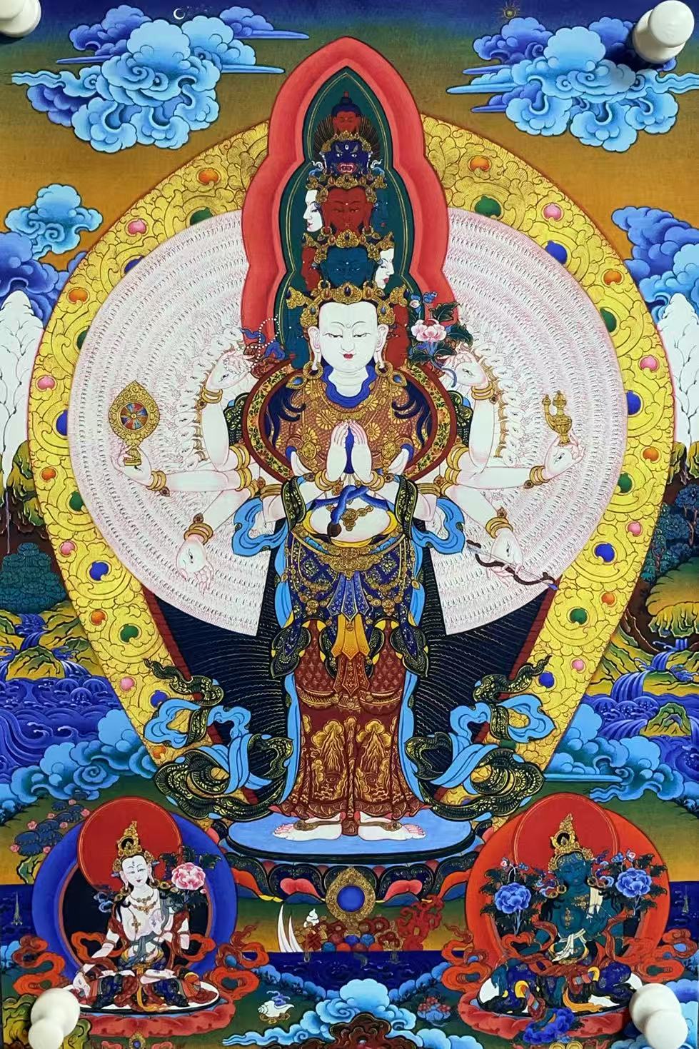 直播精选唐卡千手观音 编号0039小