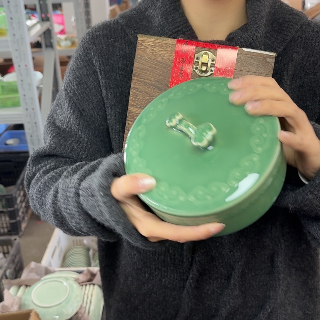 龙泉云间青瓷小米茶器