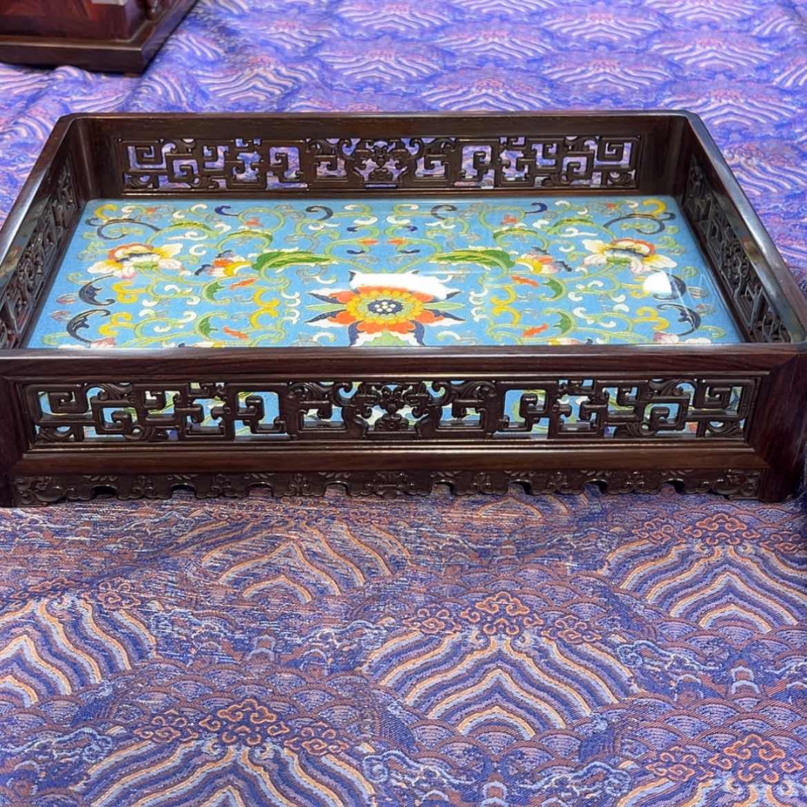 【闪购商品】红酸枝木类成套家具茶盘