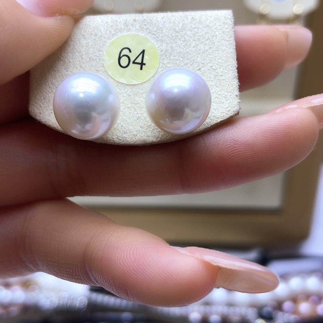 淡水珍珠耳饰银S925镶嵌
