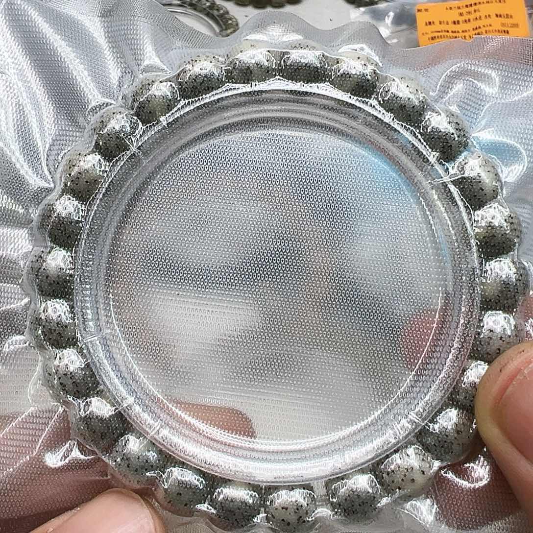 星月菩提手串62尽头卡姿兰大眼睛灰冰石玉星月菩提单圈98