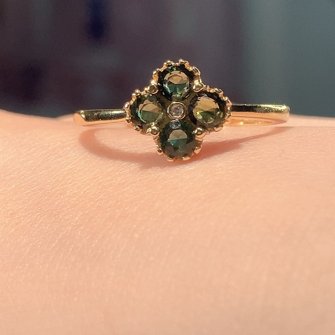 蓝宝石戒指银S925镶嵌