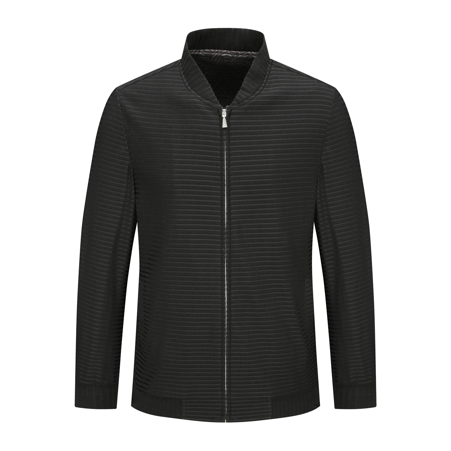 H1241春秋男式夹克 拉链立领舒适休闲外套 时尚都市