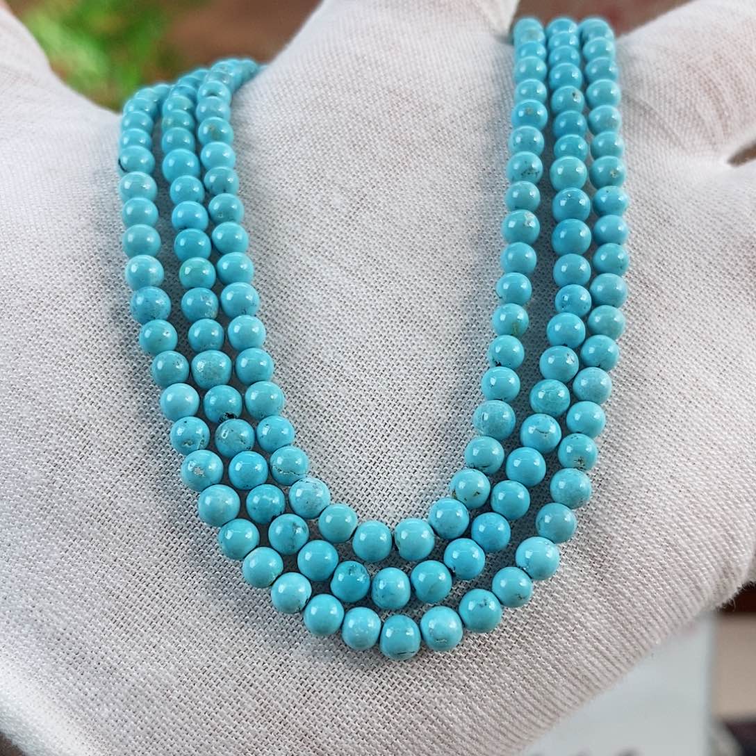 绿松石珠宝奇石未镶嵌4.2mm