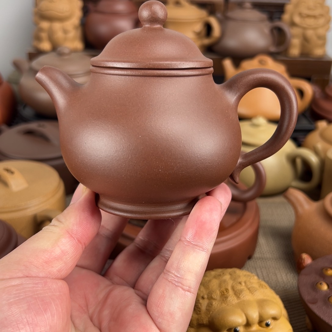 茶壶紫砂紫泥潘壶