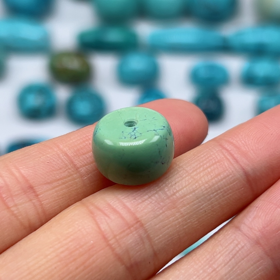 绿松石珠宝奇石银S925镀金镶嵌