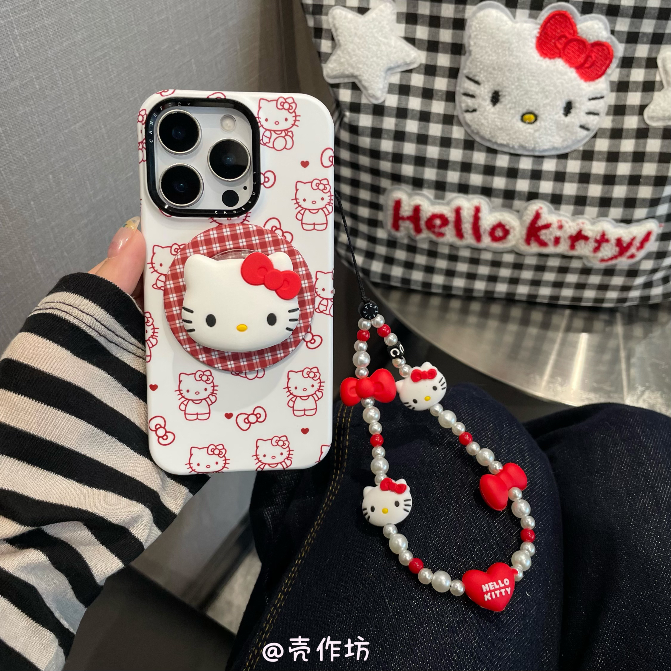 菲林硬壳Kitty磁吸支架适用苹果iPhone手机壳16promax华为mate60