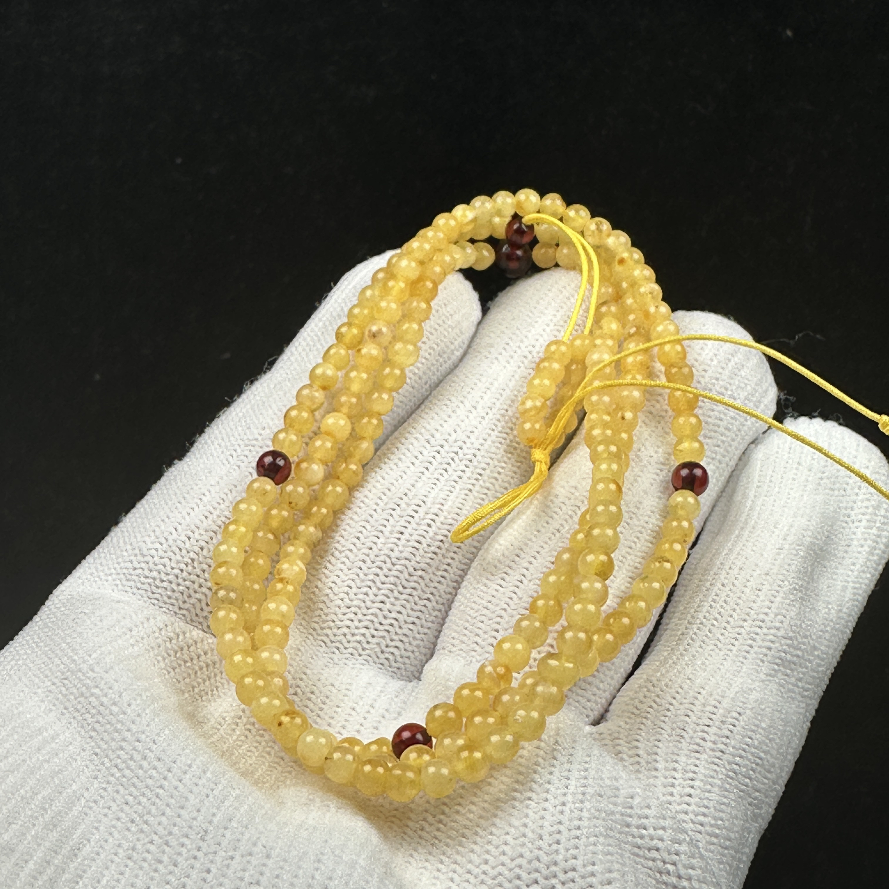 D4580天然蜜蜡小米链-瑕疵 3.2mm 支持复检 假一罚十