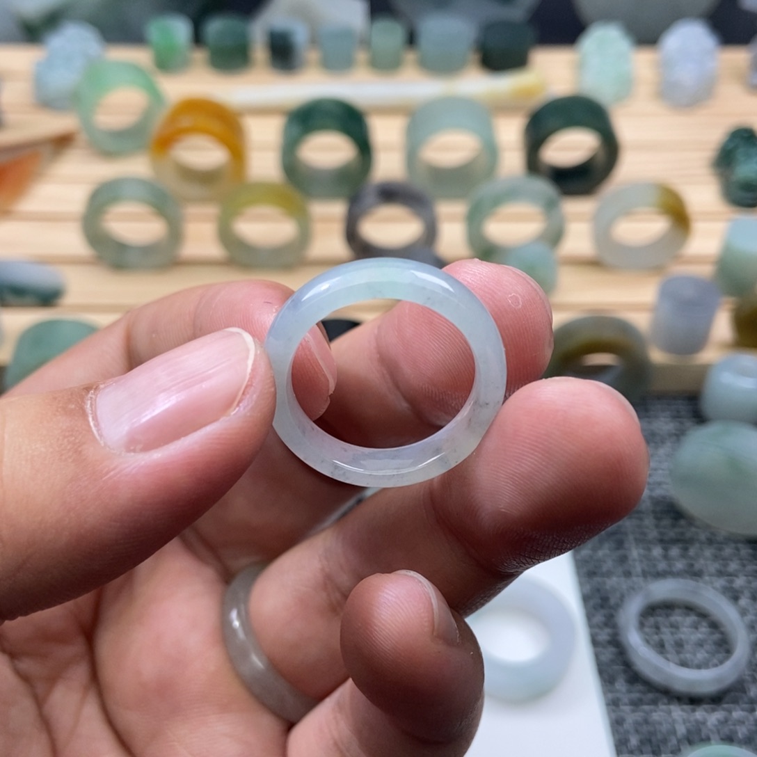 翡翠戒圈未镶嵌璟一珠宝翡翠成品