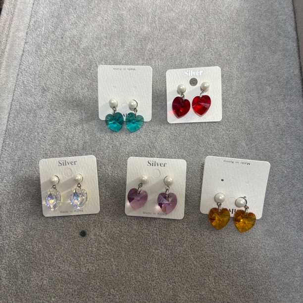 非金属合成锆石吊坠 N055韩系青春甜美多巴胺设计爱心吊坠