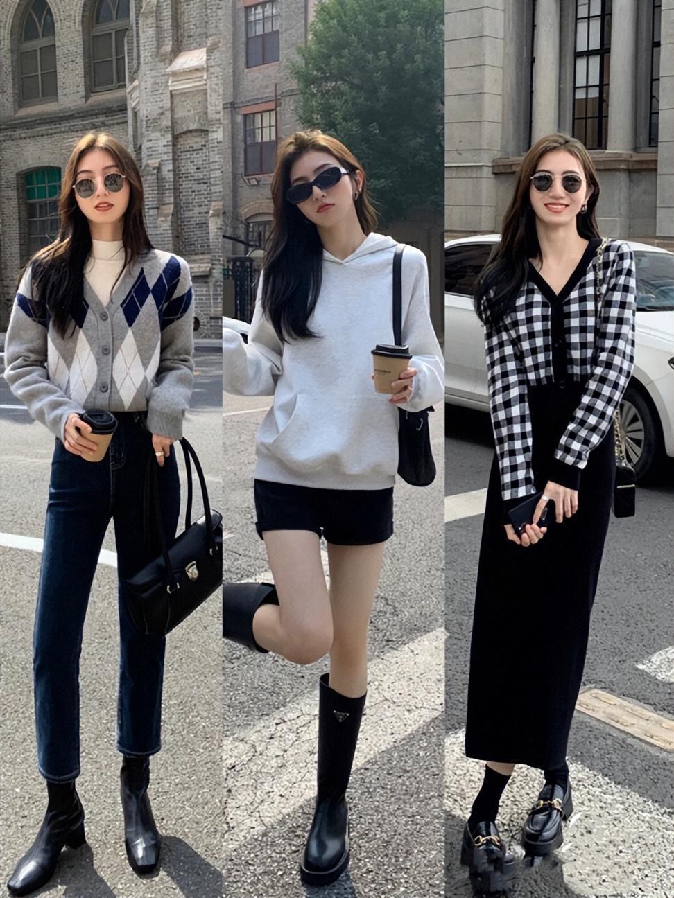 【001-160】长袖宽松百搭空针织衫毛针织衫 