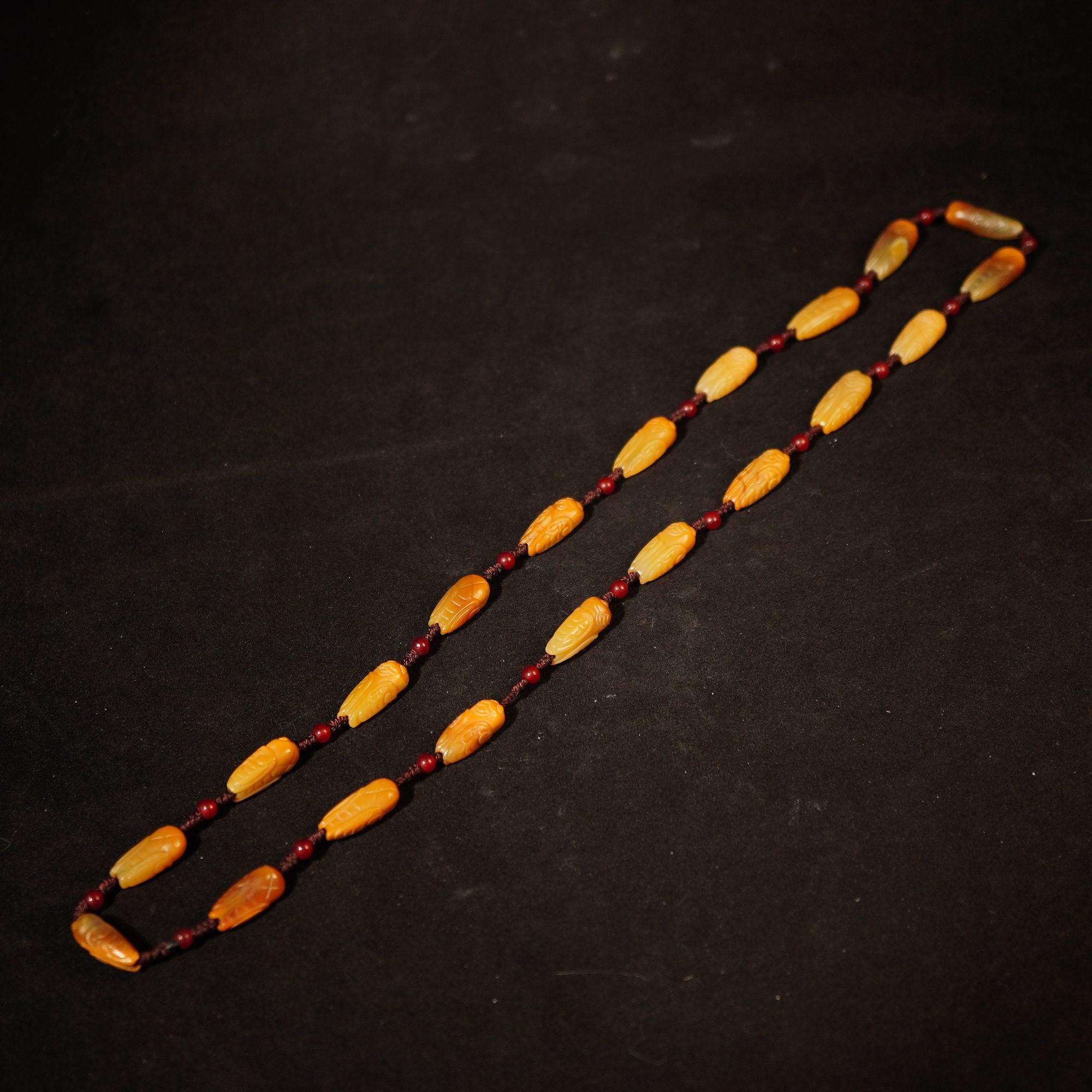 2YS16 明  和田玉多宝串