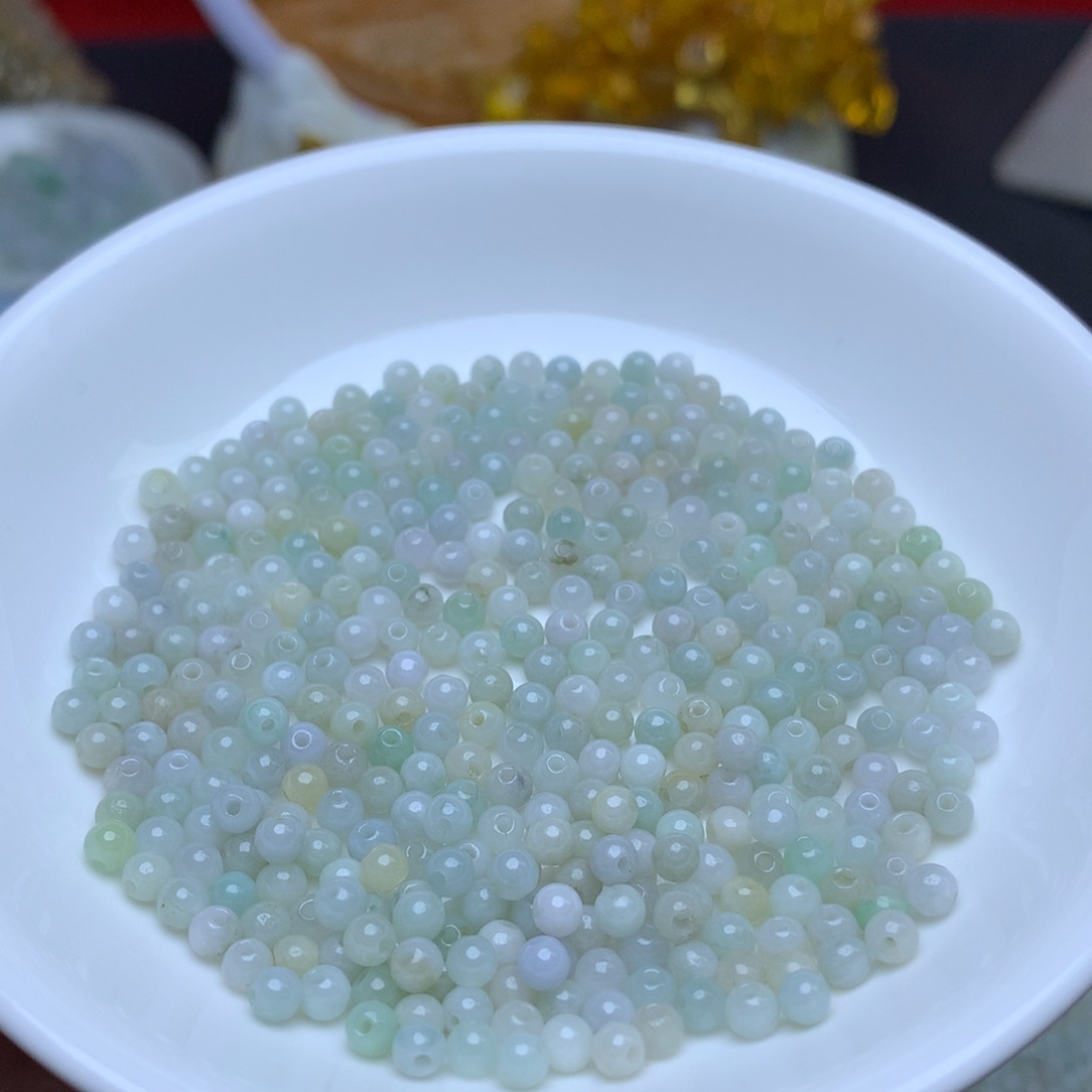 【闪购商品】翡翠手链未镶嵌卡3.5绿白200个