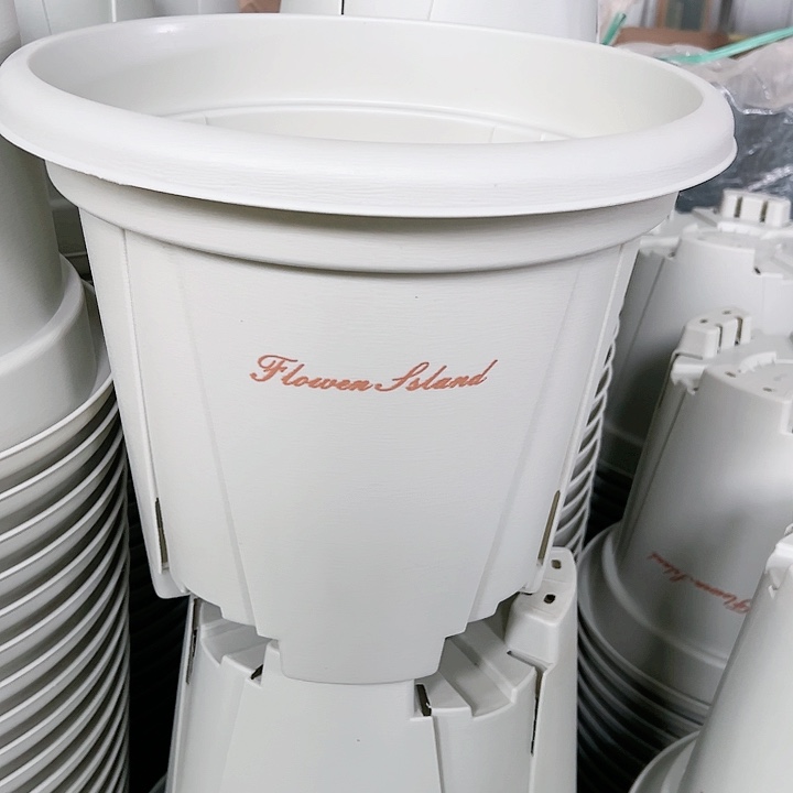 树脂青山盆7#米白5个无托