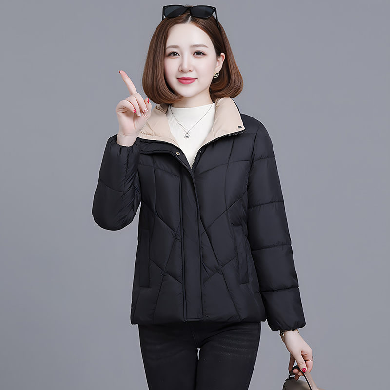 高乐姿【新年新款】2025新款加厚立领时尚棉衣女士百搭保暖显瘦棉袄